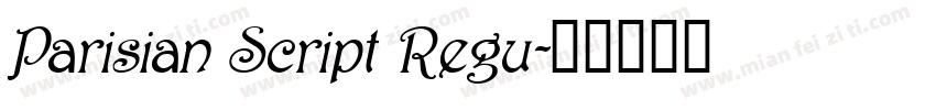 Parisian Script Regu字体转换